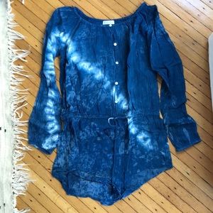 LoveShackFancy tie dyed playsuit romper